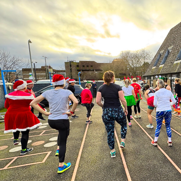 Christmas Fun Run course with Zoe McLean at New Energy Fitness in Winchester, Hampshire